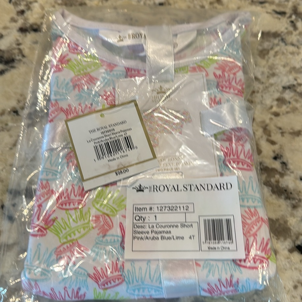 NWT The Royal Standard La Couronne Short Sleeve Pajamas Size 4T - Picture 2 of 5